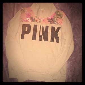 PINK 3/4 zip sweatshirt